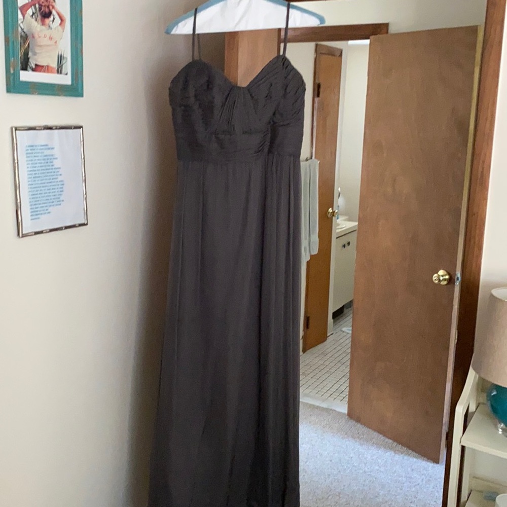 Beautiful charcoal silk Amsale dress